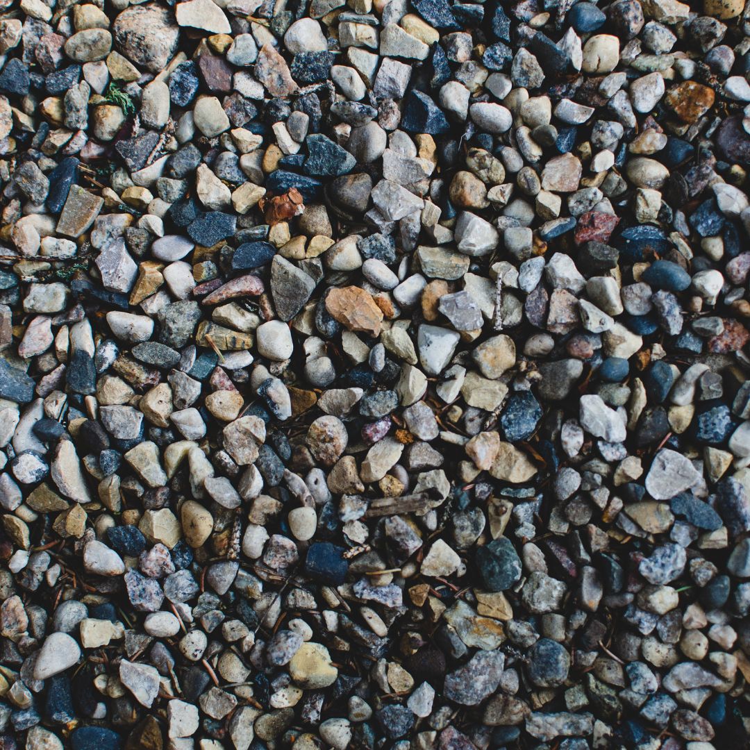 image of pea gravel as a playground surface material