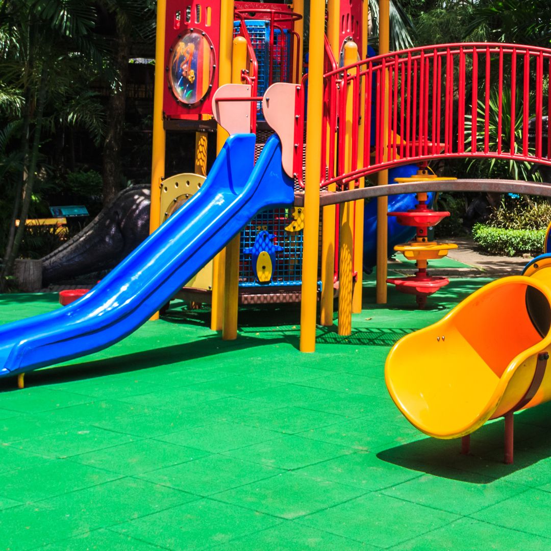 Image of rubber tiles for playground surface