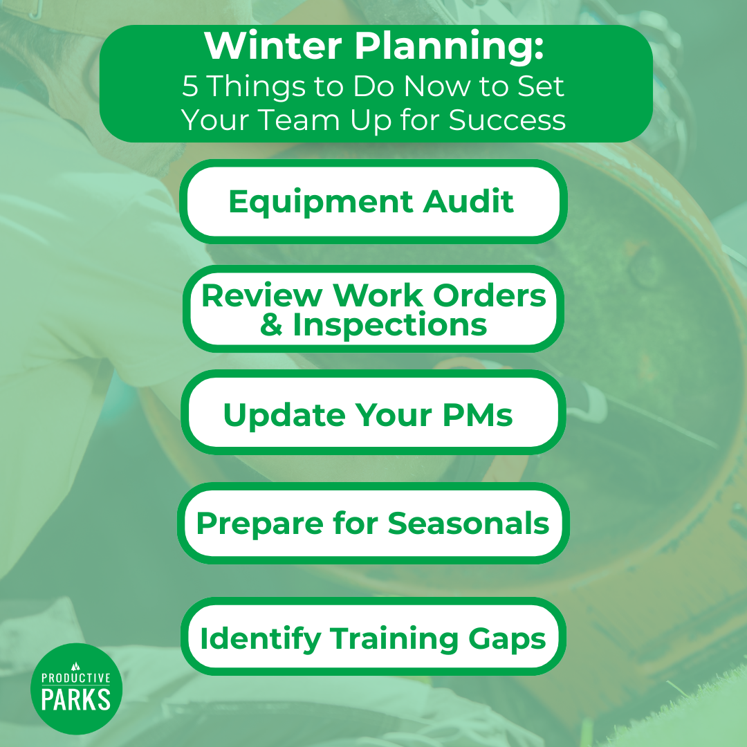 infographic outlining what maintenance managers can do in the winter to help their staff all year long