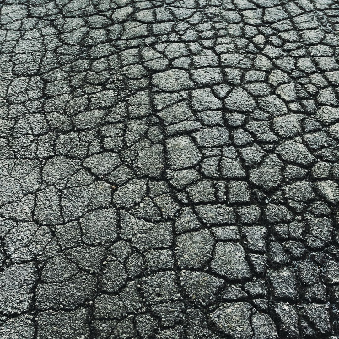 Image of alligator cracking on an asphalt path surface