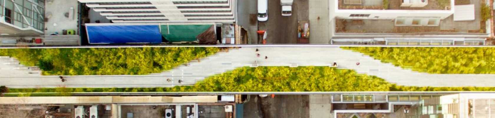 Image of a linear park in New York