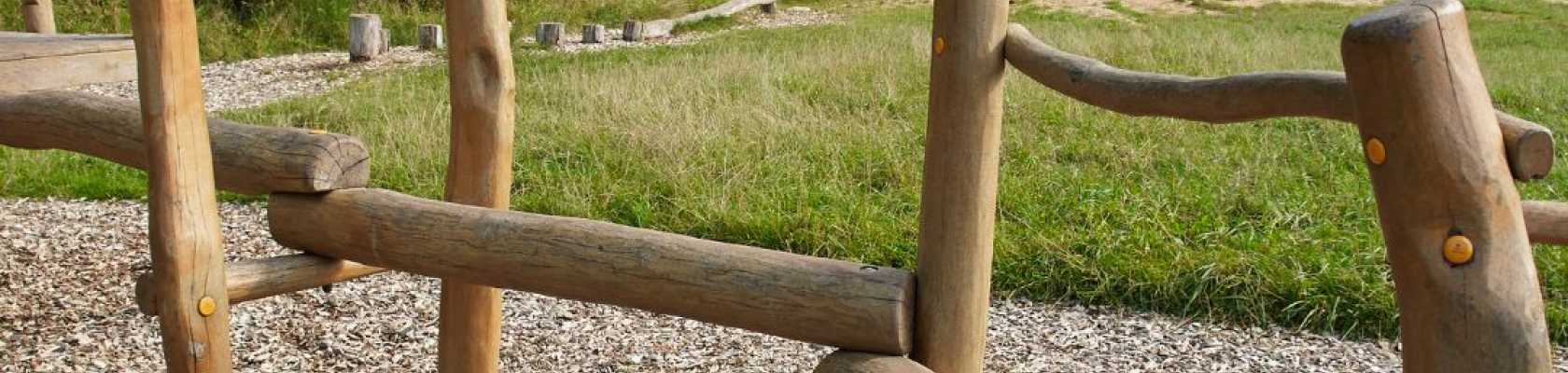 Image of a natural playground made from logs