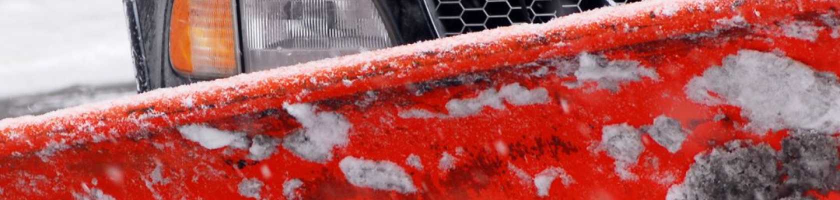 Image of a snow removal plow stocked with safety equipment