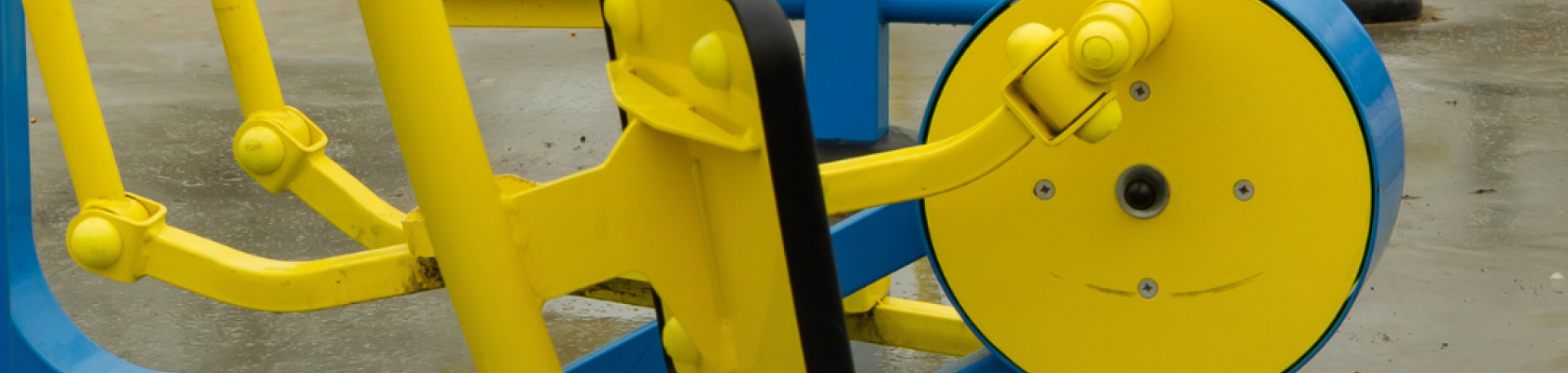 Image of maintained outdoor fitness equipment