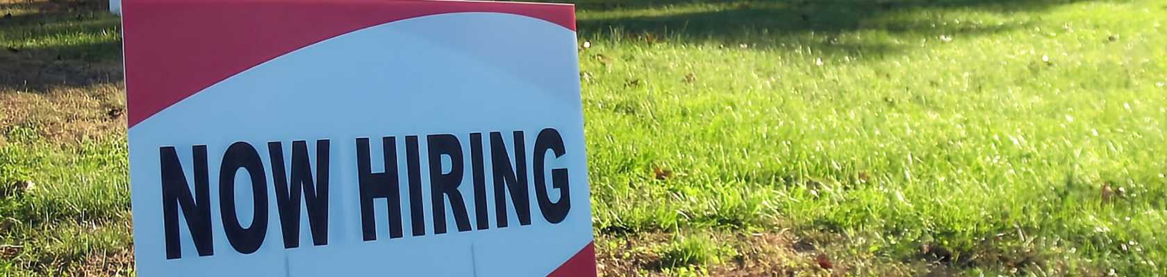 now hiring seasonal employees sign in grass.
