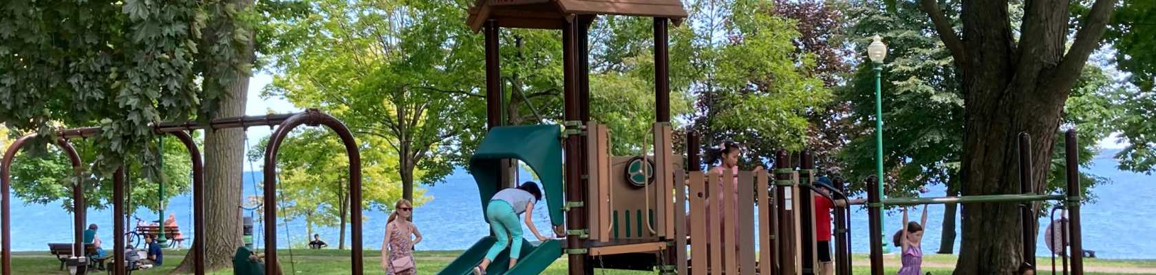 image of children playing on a safe playground